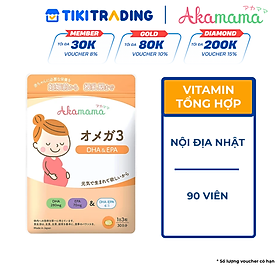 Bổ sung DHA & EPA cho bà bầu Akamama (90 viên)