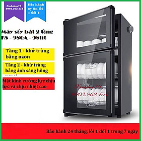 Mua Tủ sấy khử trùng bát đĩa  diệt khuẩn bằng ánh sáng hồng ngoại và Ozon KS-980A  dung tích 98l  máy sấy chén đĩa - RE0585