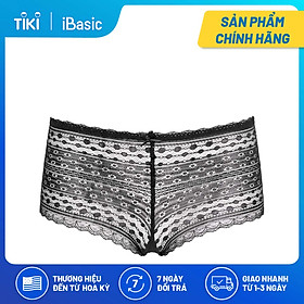 Quần lót nữ ren hipster lưng cao iBasic PANW137-1 -  Đen  - L