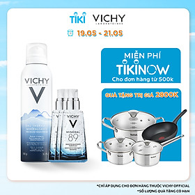 Bộ Xịt Khoáng Dưỡng Da Vichy Mineralizing Thermal Water 150ML + Tặng Dưỡng Chất Giàu Khoáng Chất Mineral 89