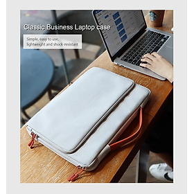 Túi đựng máy tính laptop, tablet vải jacquard chống nước 14,1-15,4 inch ND03S
