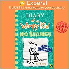 Sách - Diary of a Wimpy Kid: No Brainer (Book 18) by Jeff Kinney (UK edition, hardcover)
