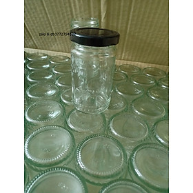 Mua Combo 10 Hũ Thủy Tinh Nắp Thiếc Đen vặn 120ML - Hũ 120ML đựng Yến chưng  Hủ thủy tinh đựng dầu dừa  hũ gia vị