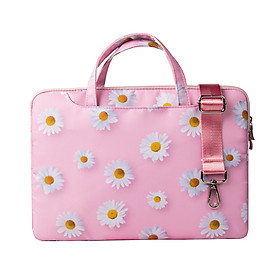 Túi xách chống sốc Laptop, Macbook dành cho nữ họa tiết hoa cúc quai đeo kèm quai xách