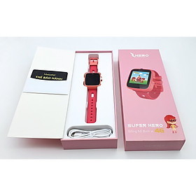MÀU HỒNG - ĐỒNG HỒ ĐỊNH VỊ TRẺ EM CHÍNH HÃNG VIDEO CALL CÔNG NGHỆ 4G MỚI NHẤT MASSTEL SUPER HERO 4G