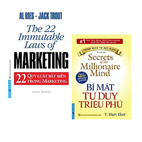 Combo sách Làm giàu: Bí mật tư duy triệu phú + 22 quy luật bất biến trong marketing ( Tặng kèm bookmark Thiết kế)