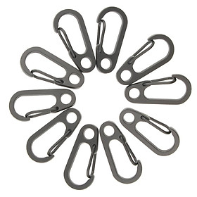 10Pcs Outdoor Camping Mini Carabiners Snap Spring Clip Hook Keychain Gray