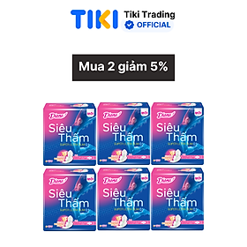 Combo 6 Băng Vệ Sinh Diana Siêu Thấm Siêu Mỏng 0.1 (Gói 8 Miếng)