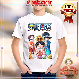 (Siêu Hot) Áo thun One Piece LUFFY ACE SABO chibi siêu cute - Áo Đảo Hải Tặc Luffy Đẹp OP167