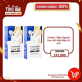 Combo 2 Hộp Sagami Love Me Gold Hộp 10 Cái