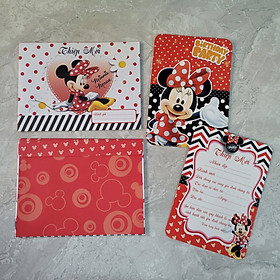 Combo 10 thiệp mời sinh nhật Minnie