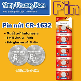 Mua Vỉ pin nút Panasonic 1 vỉ 5 viên CR-1632/5BE (Hàng chính hãng)