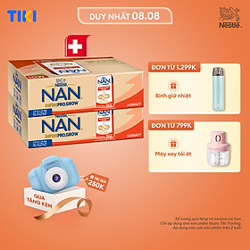 [Tặng Máy chụp ảnh] Combo 2 Thùng 36 hộp sữa pha sẵn Nestle NAN INFINIPRO GROW kết hợp sữa A2 và HMO hỗ trợ tiêu hóa, đề kháng và phát triển thể chất (4x110ml)