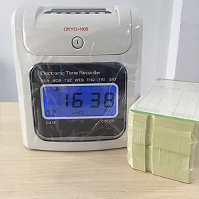 Mua Máy chấm công thẻ giấy đồng hồ điện tử Okyo N08 - Hàng nhập khẩu