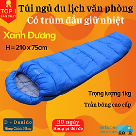 [LOẠI XỊN TRẦN BÔNG] (FREE SHIP) Túi ngủ văn phòng du lịch cao cấp có trùm đầu - Chính hãng