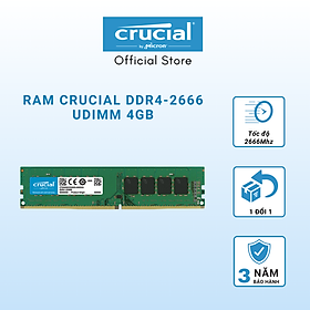 Ram PC Crucial 4GB 2666Mhz DDR4  CT4G4DFS8266 - HÀNG CHÍNH HÃNG