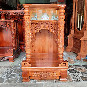 Mua Bàn thờ thần tài  ông địa gỗ xoan chân quỳ ngang 48 cai 81