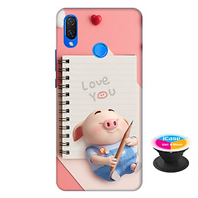 Ốp lưng nhựa dẻo dành cho Huawei Nova 3i in hình Heo Con Mơ Mộng - Tặng Popsocket in logo iCase - Hàng Chính Hãng