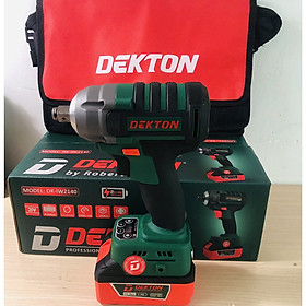 Mua Máy Siết Bu Lông Dùng Pin DEKTON DK-IW2140 Không Chổi Than (2 Pin 4Ah  1 Sạc) - Tặng Đầu Chuyển Bu Lông Sang Vít