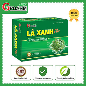 Thực phẩm bảo vệ sức khỏe Viên uống LÁ XANH PLUS hỗ trợ thanh nhiệt, giải độc, mát gan (Hộp 60 viên)