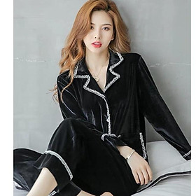 Bộ Đồ Mặc Nhà ️Đồ Ngủ Pijama Nhung Cao Cấp Siêu Mềm Mịn - ELSA