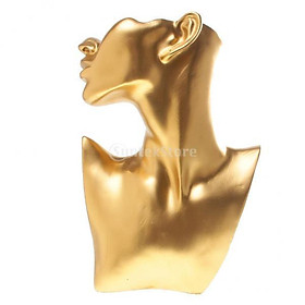 2xGolden Jewelry Necklace Earring Display Show Stand Figure Mannequin Model