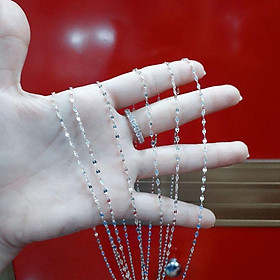 Dây chuyền bạc Ý lá dẹp sáng YN JEWELRY