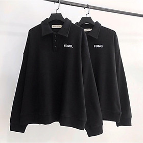 Áo sweater tay dài form rộng POLO FOMO ulzzang