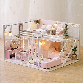 Mô hình nhà DIY Doll House Girlish Dream Kèm Mica Chống bụi