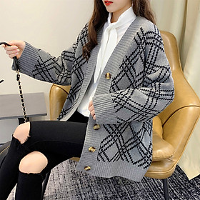 Hình ảnh Áo khoác len nữ cardigan dệt kim phong cách Hàn Quốc V15
