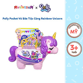 Đồ Chơi Búp Bê POLLY POCKET Polly Pocket Và Bữa Tiệc Bất Ngờ Cùng Rainbow Unicorn GKL24