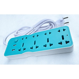 Mua Ổ cắm đa năng USB 8 lỗ thế hệ mới Nakagami kèm ổ cắm USB chất lượng cao công nghệ Nhật Bản - Màu ngẫu nhiên