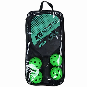 Bộ 2 vợt PICKLEBALL kèm 4 bóng tập luyện kèm túi đựng thể thao dành cho nam và nữ - Hàng chính hãng 