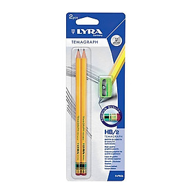 Vỉ 2 bút chì temagraph HB + gọt chì - LYRA (ĐỨC)