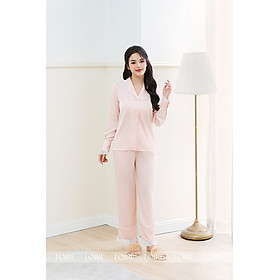 Bộ Pijama Lụa Phối Ren Loirechic LPD18