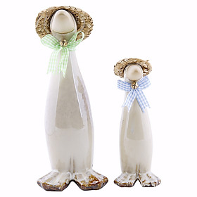 Bộ Quà Tặng Gốm Sứ Bát Tràng A313 - Vịt Đội Mũ (2 Con)