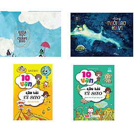 Combo 4 cuốn Khoa học chẳng khó: Giọt nước chạy vòng quanh (Tái bản) + Khoa học chẳng khó: Những ngôi sao kỳ vĩ (Tái bản) + 10 vạn câu hỏi vì sao - Khám phá trái đất + 10 vạn câu hỏi vì sao - Khám phá thế giới động vật - Động vật thời tiền sử