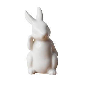 Modern Ceramic Rabbit Figurine Easter Statue Home Bookcase Decor Crafts Gift