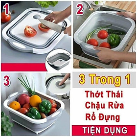 Mua Thớt nhựa đa năng 3 in 1 kiêm chậu rửa  rổ đa năng  thớt siêu tiện dụng