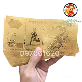 Mua Tiền Lưu Niệm Plastics Mạ Vàng Hình Con Hổ - Cọp Phong Thuỷ May Mắn Chiêu Hút Tài Lộc