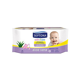 Khăn ướt cho bé SEPTONA Baby Wipes Aloe Lô Hội 80 tờ