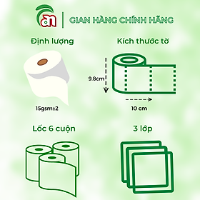 Combo 5 lốc Giấy vệ sinh cuộn nhỏ có lõi siêu dày và mịn PONYO 3 lớp cao