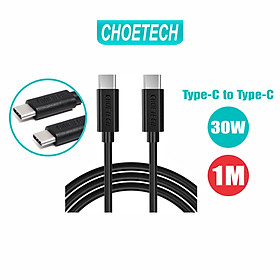 Dây Cáp Sạc Điện Thoại USB Type C To Type C 30W Dài 1M CHOETECH CC0002-V2 - Hàng Chính Hãng