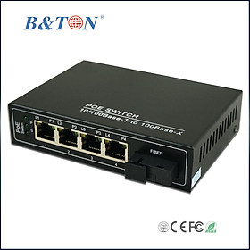 Mua 04PoE Switch + 1 Fiber 10/100M. BTON