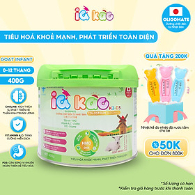 Sữa bột sữa dê IQ KAO Goat Infant giúp bé tiêu hóa khỏe mạnh, phát triển toàn diện hộp 400g