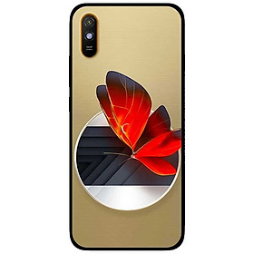 Ốp lưng dành cho Xiaomi Redmi 9A mẫu Vòng Tròn Bướm Đỏ