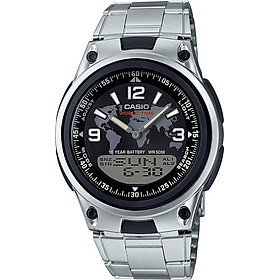 Đồng Hồ Nam Dây Kim Loại Casio AW-80D-1A2VDF (40mm) - Đen