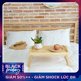 Khay Bàn Ăn Mini Gấp Gọn Bằng Gỗ Bed Tray Nội Thất Kiểu Hàn BEYOURs