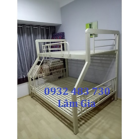 Giường sắt 2 tầng hộp 48 cao cấp 1m6x1m8 dài 2m