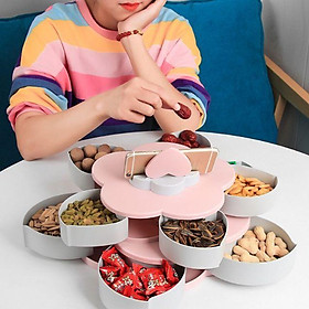 Mua Khay hộp mứt tết 2 tầng đựng bánh kẹo đựng hướng dương thông minh